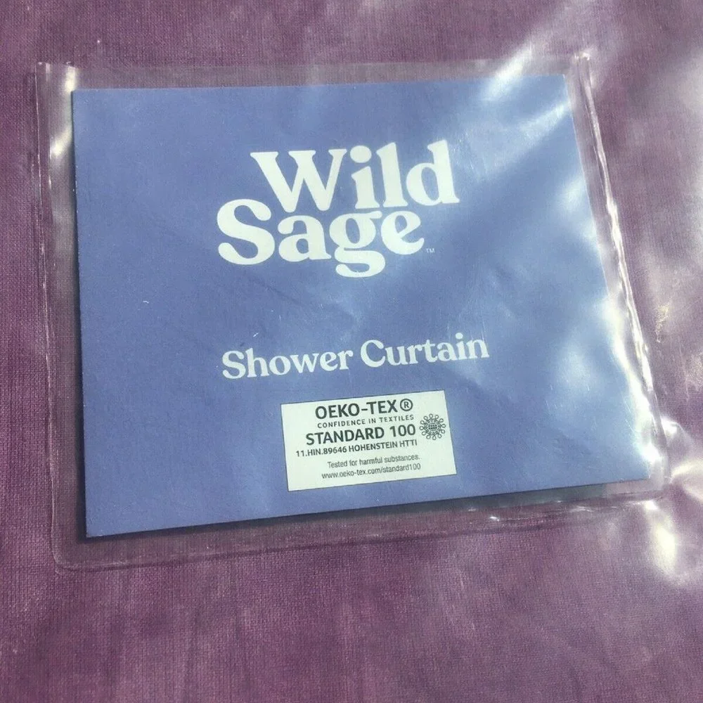 new PURPLE PINK Wild Sage 72x98 inch Maylin Ombre 100% Cotton Shower Curtain